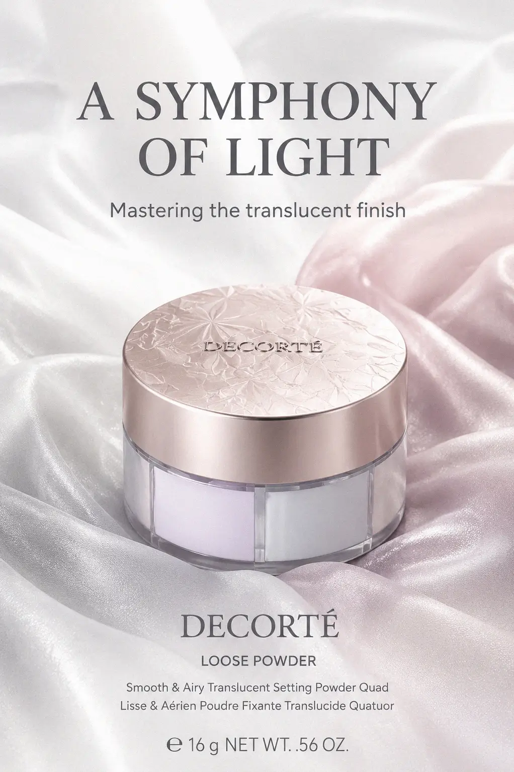Close up of Decorté Loose Powder texture