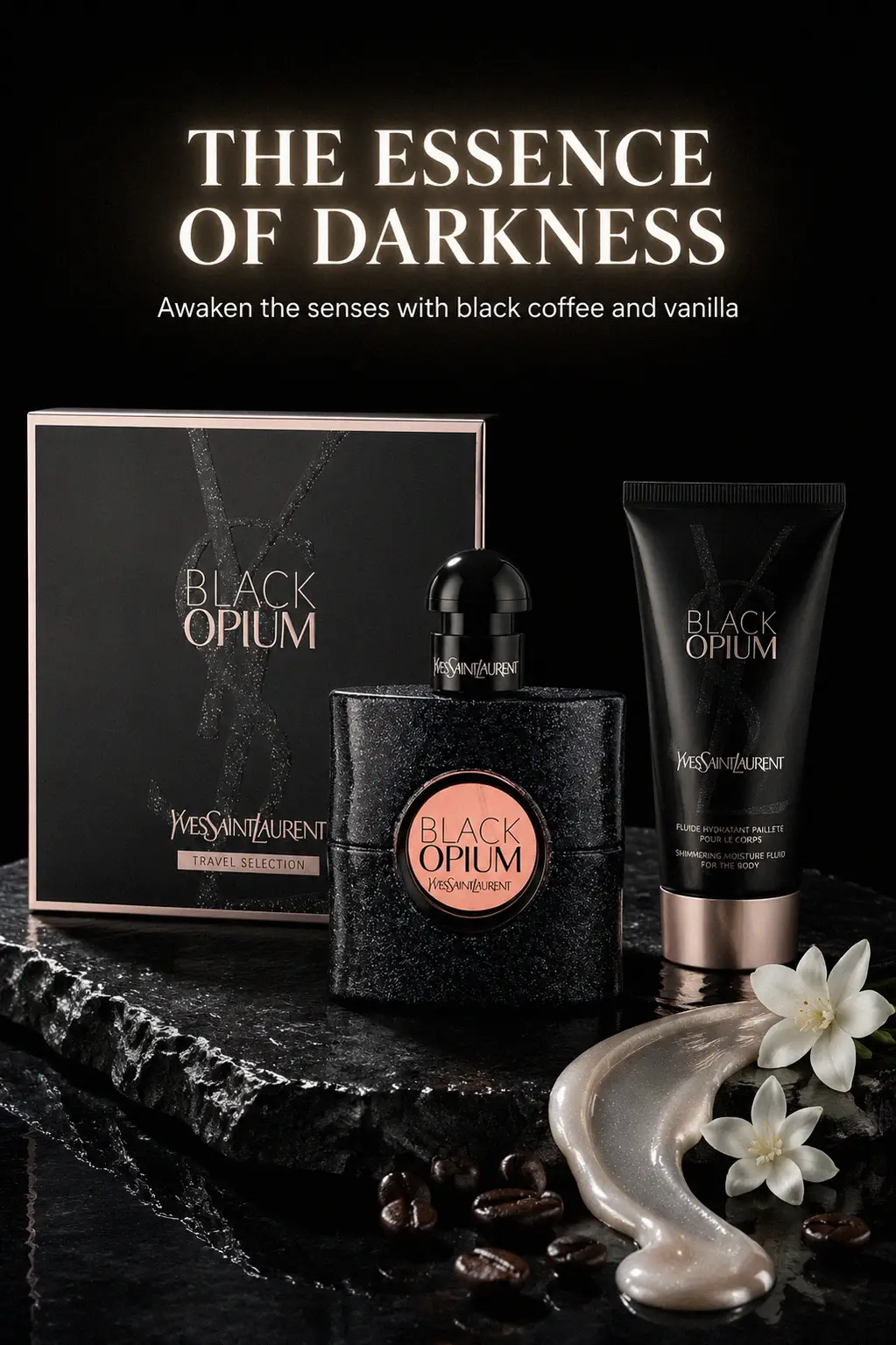The Black Opium Gift Set components
