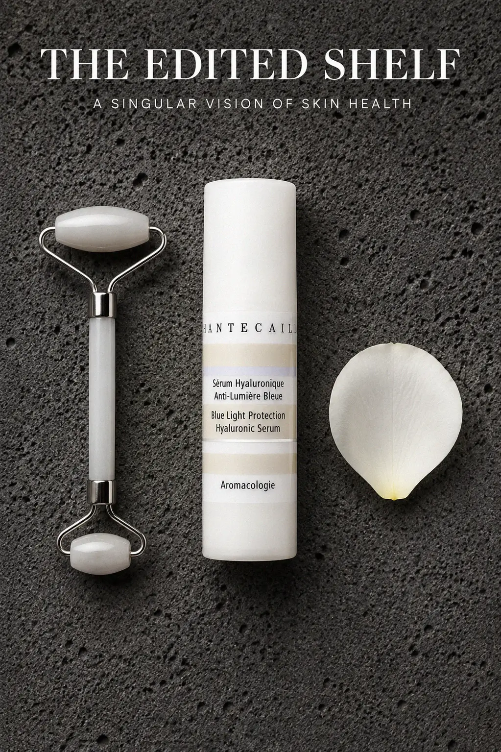 The serum being applied for a hydrated finish