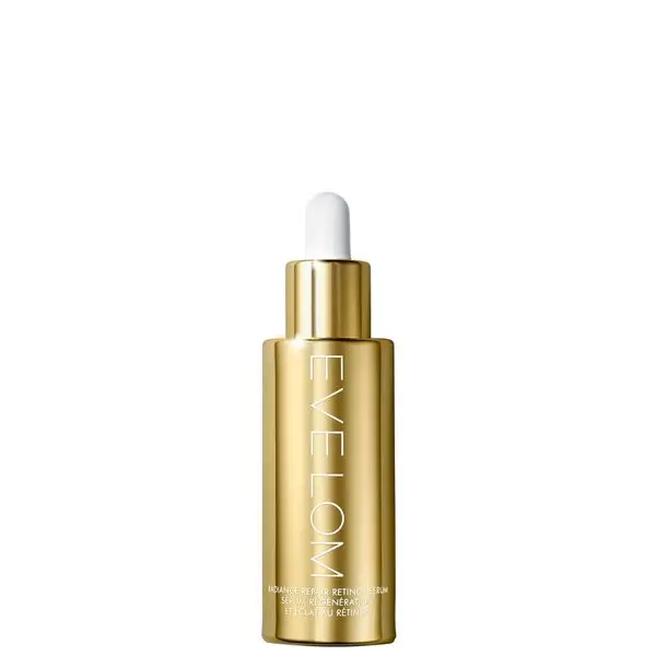 The Eve Lom Radiance Repair Retinol Serum displayed on a luxury vanity