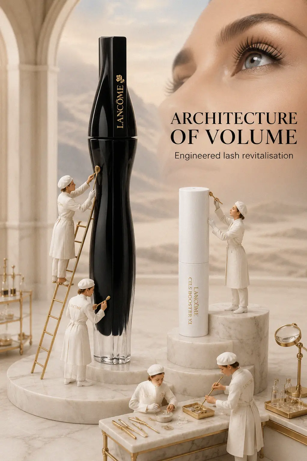 Detailed view of the serum infused mascara brush