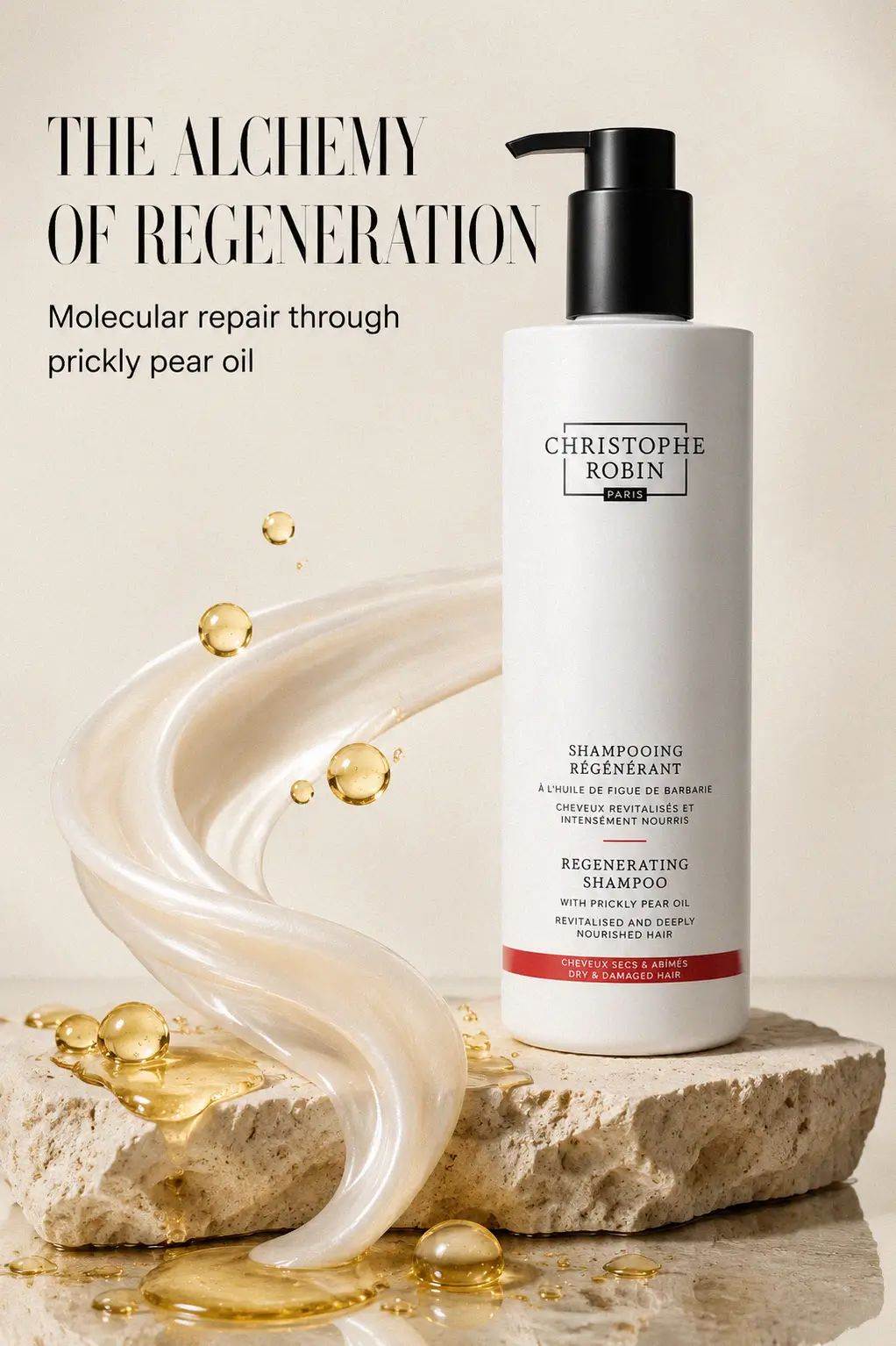 Luxurious lather and texture of regenerating hair care