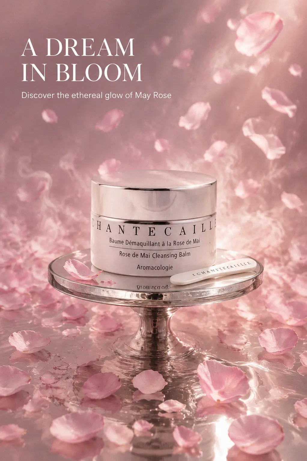 Chantecaille balm jar on a nightstand