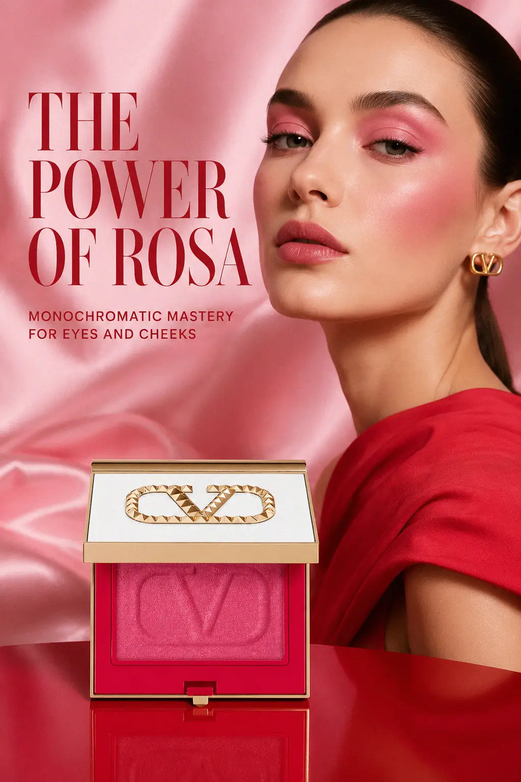 The soft pink Shade 02 Very Rosa cream to powder finish