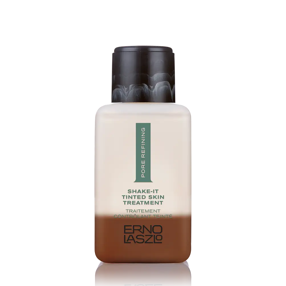 A refined matte look with Erno Laszlo Shake-It Tinted Skin Treatment