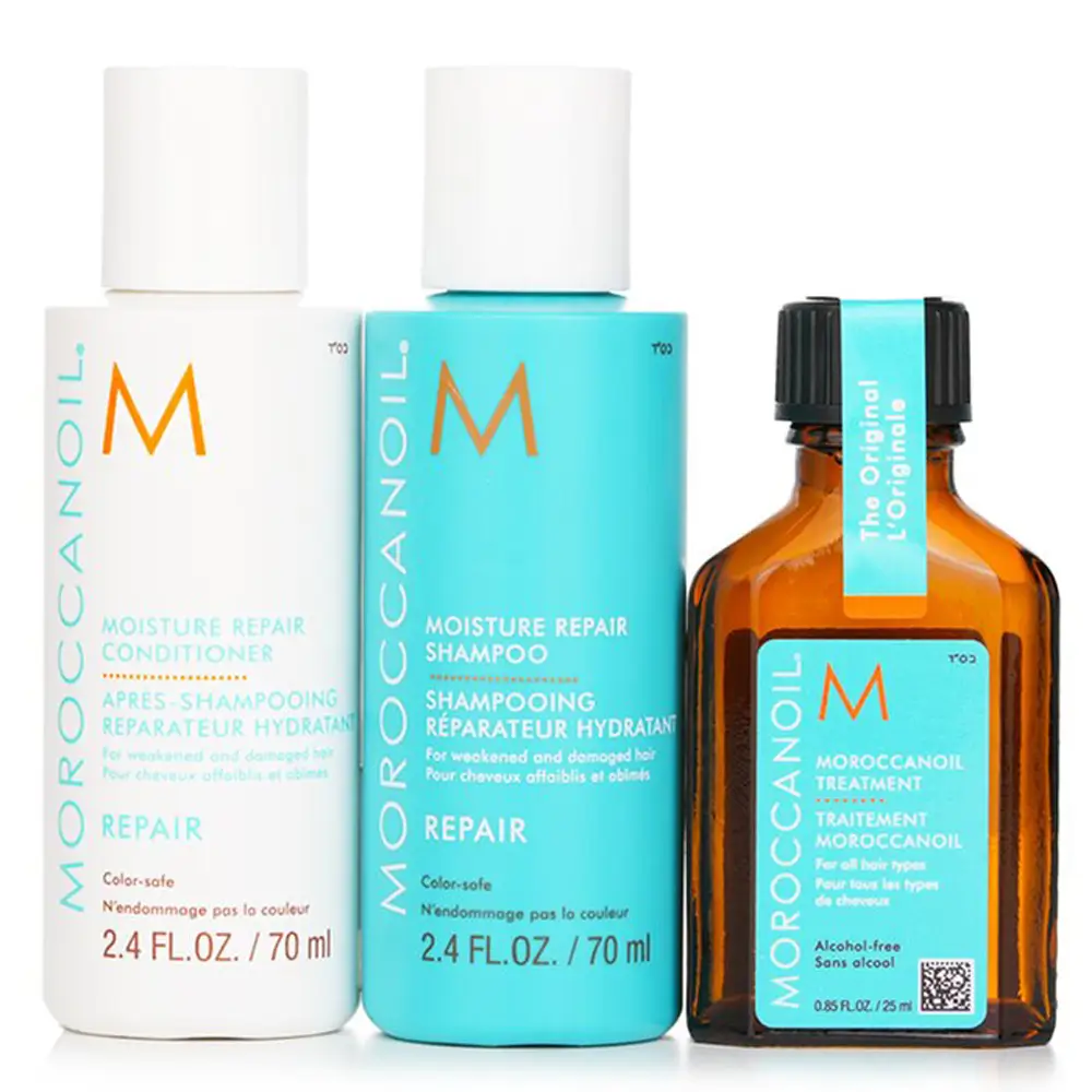 Moroccanoil Repair & Moisture Trio Set hair care essentials