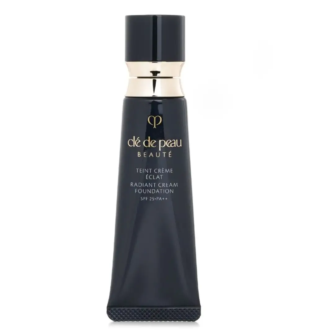 Clé de Peau Radiant Cream Foundation on a luxury vanity