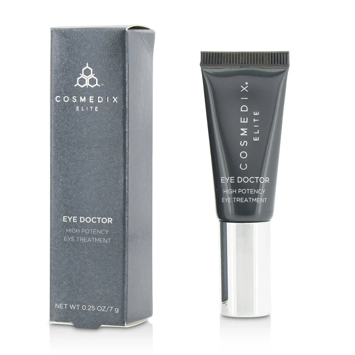 COSMEDIX Elite Eye Doctor high potency eye treatment on a luxury vanity