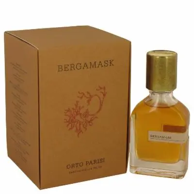 The striking bottle of Orto Parisi Bergamask Parfum with its signature wood inlay