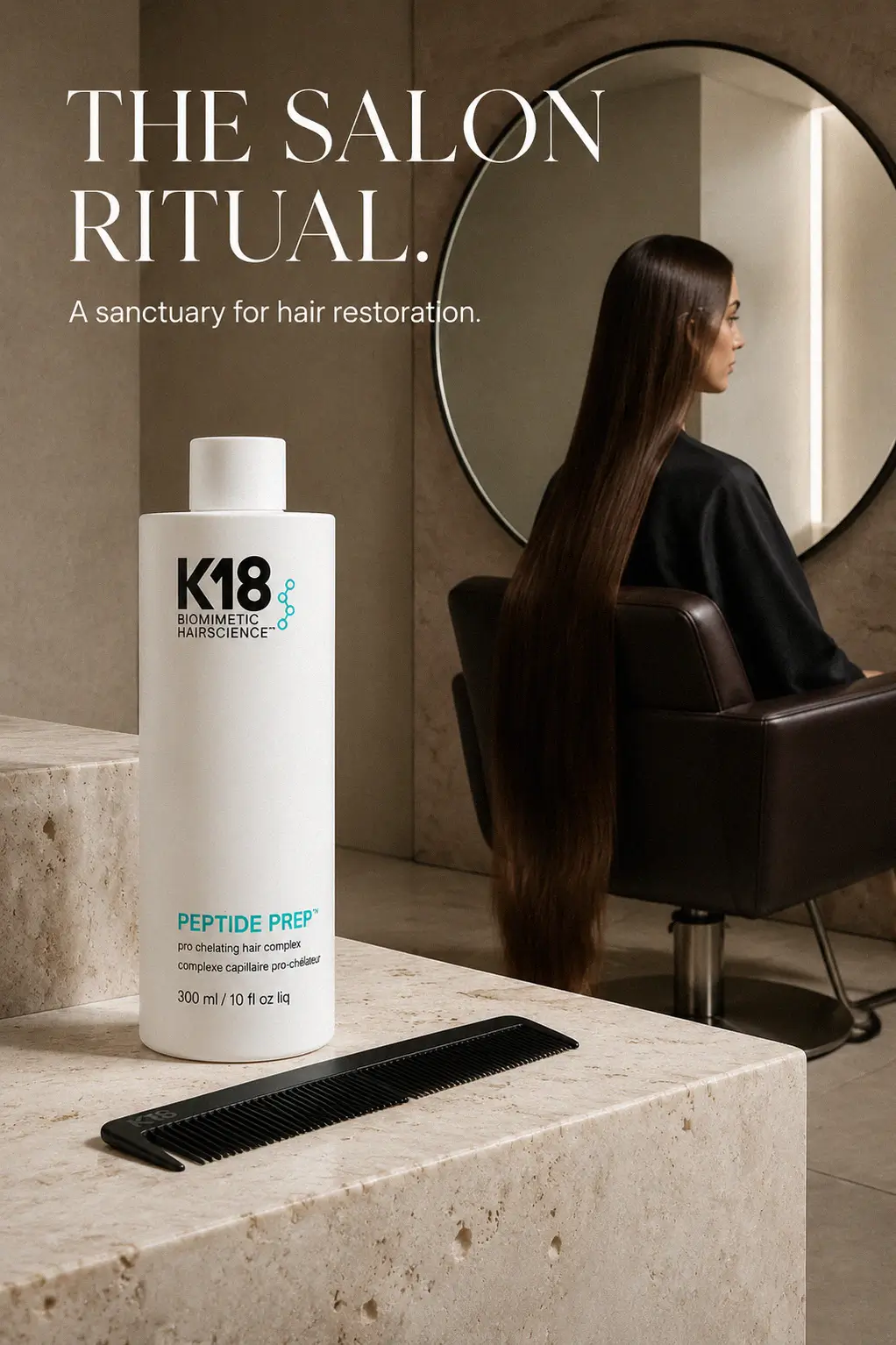 Elevated professional hair results with K18