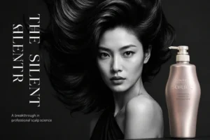 Large professional bottle of Shiseido Sublimic Adenovital Shampoo with minimalist white packaging.