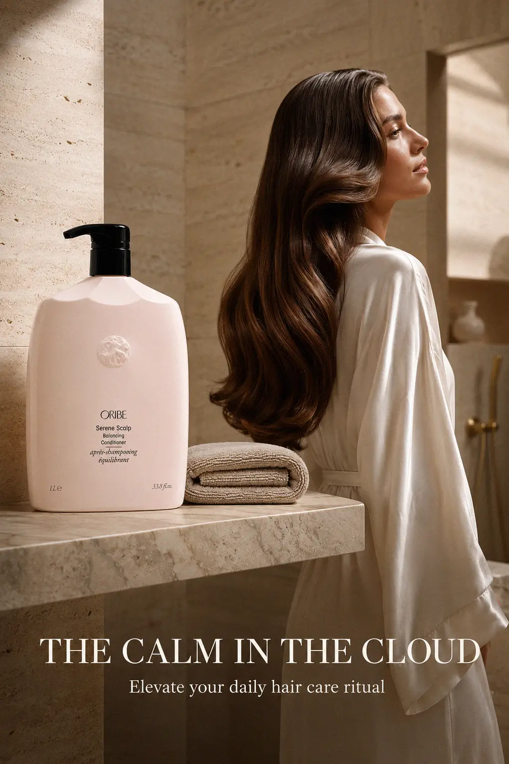 Oribe Serene Scalp Balancing Conditioner for daily hair polish