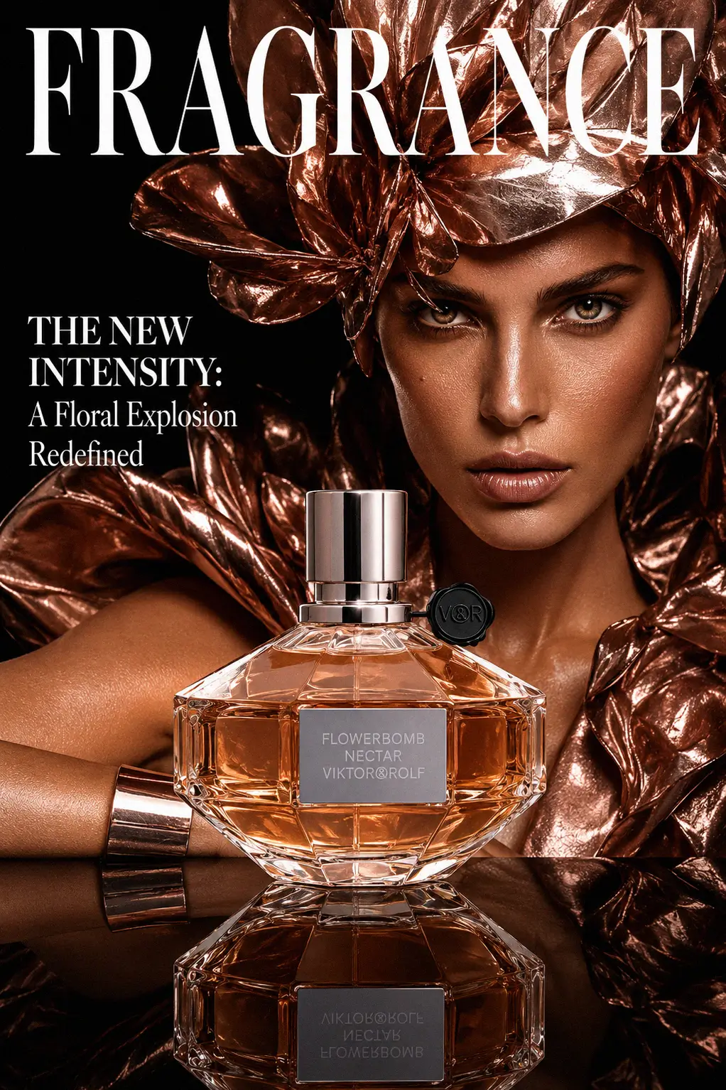 Seductive amber floral perfume details