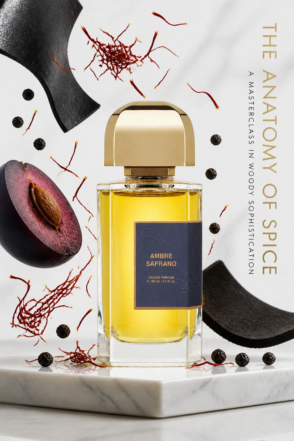 Rich amber notes and saffron spice details
