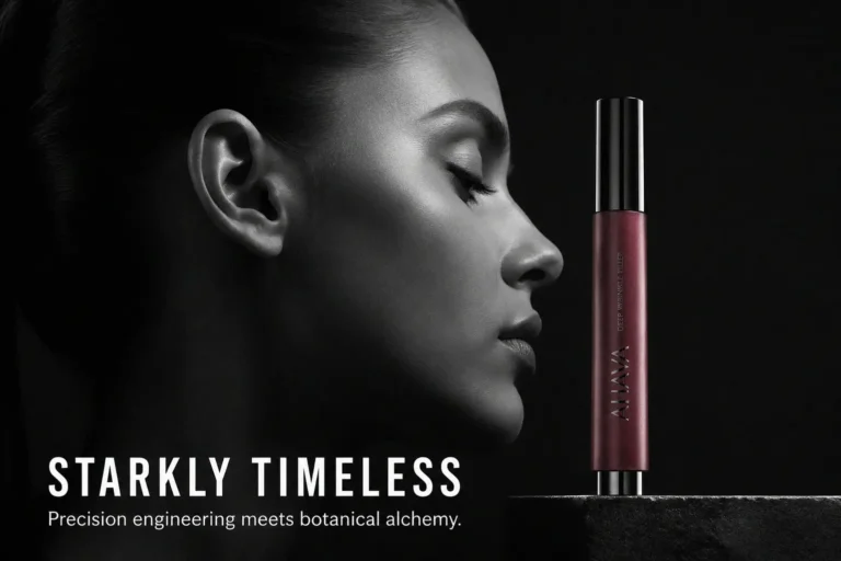 A sleek syringe-style silver applicator of AHAVA Apple of Sodom Deep Wrinkle Filler on a clean surface.