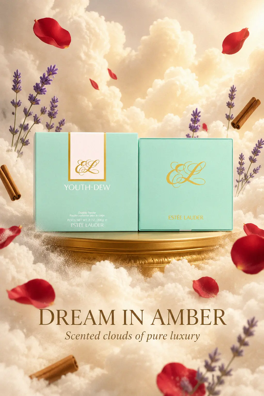 Signature fragrance box with puff