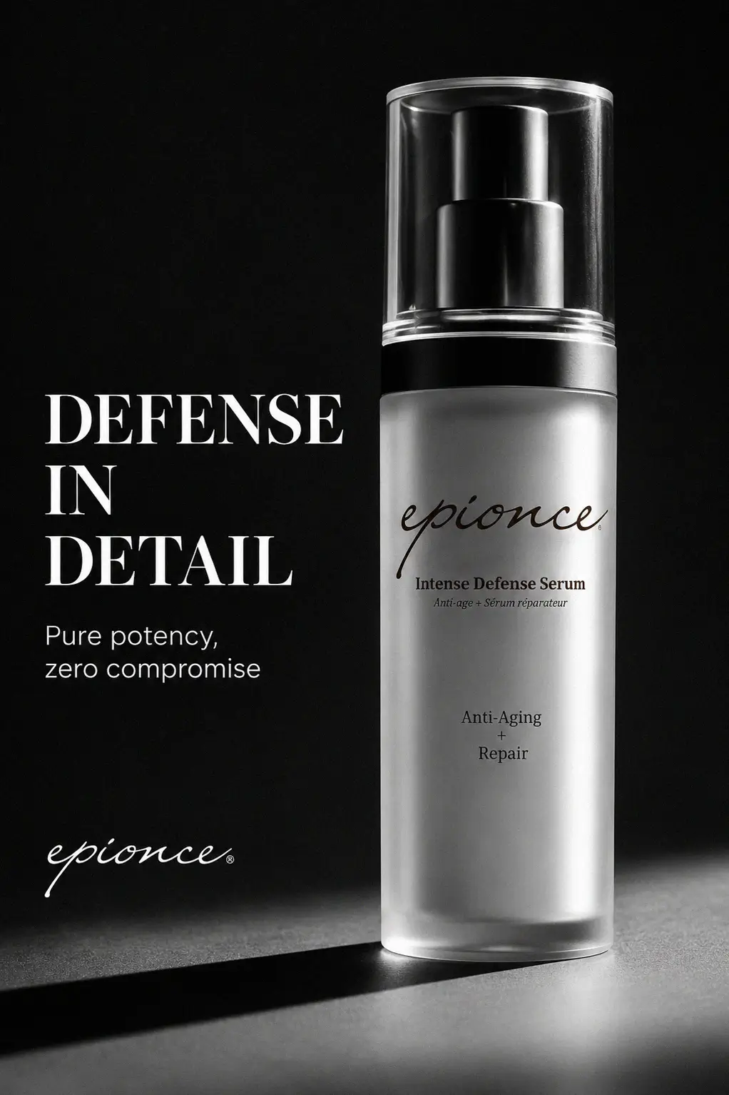 Applying serum to skin
