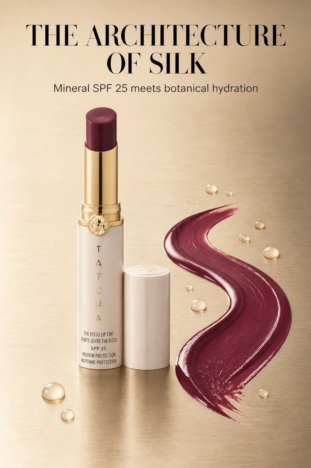 Tatcha The Kissu Lip Tint SPF 25 packaging detail