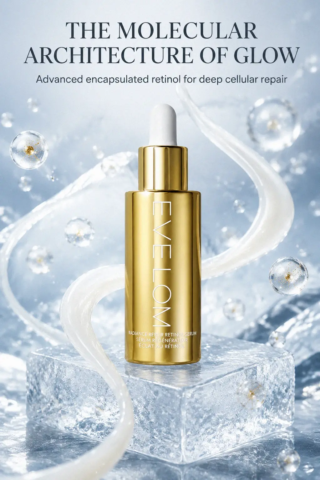 The elegant packaging of the Eve Lom Radiance Repair Retinol Serum