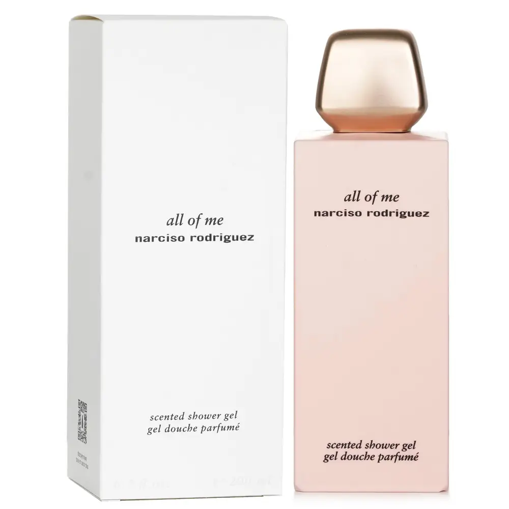 Narciso Rodriguez All Of Me Shower Gel in a luxury bathroom setting