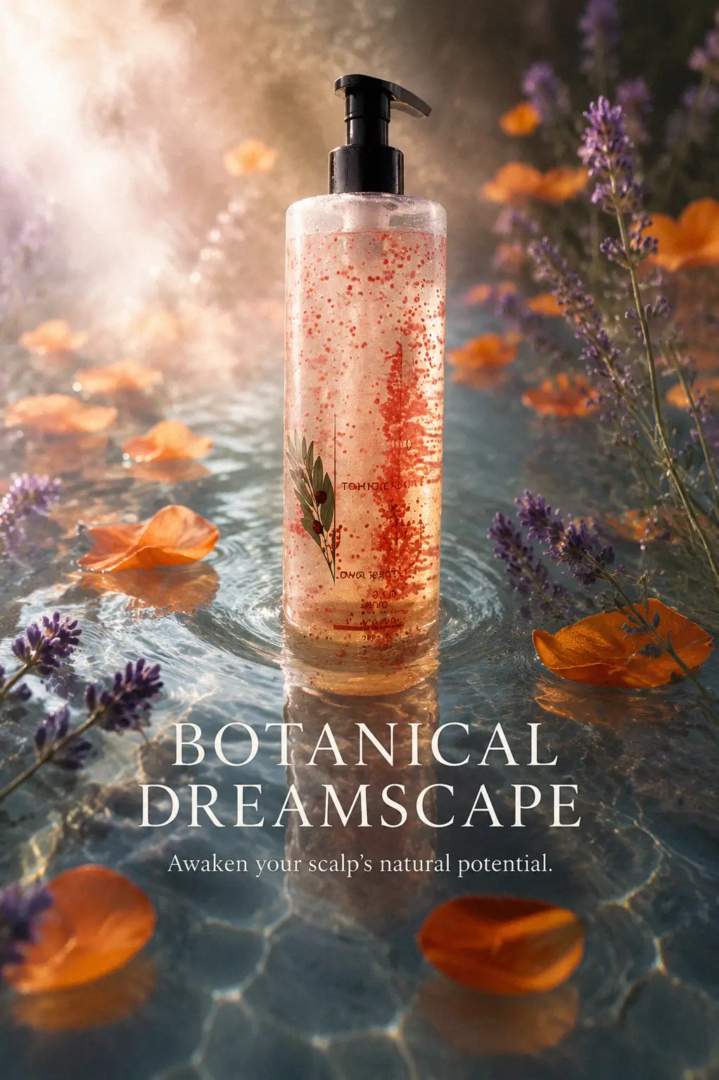 Close up of the René Furterer shampoo texture and biospheres