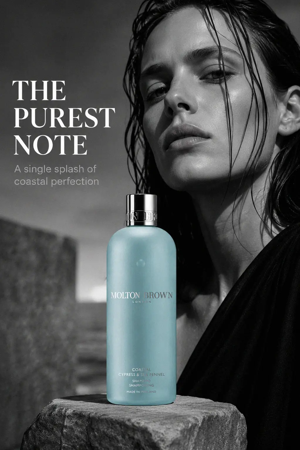 The refreshing lather of a luxury marine shampoo