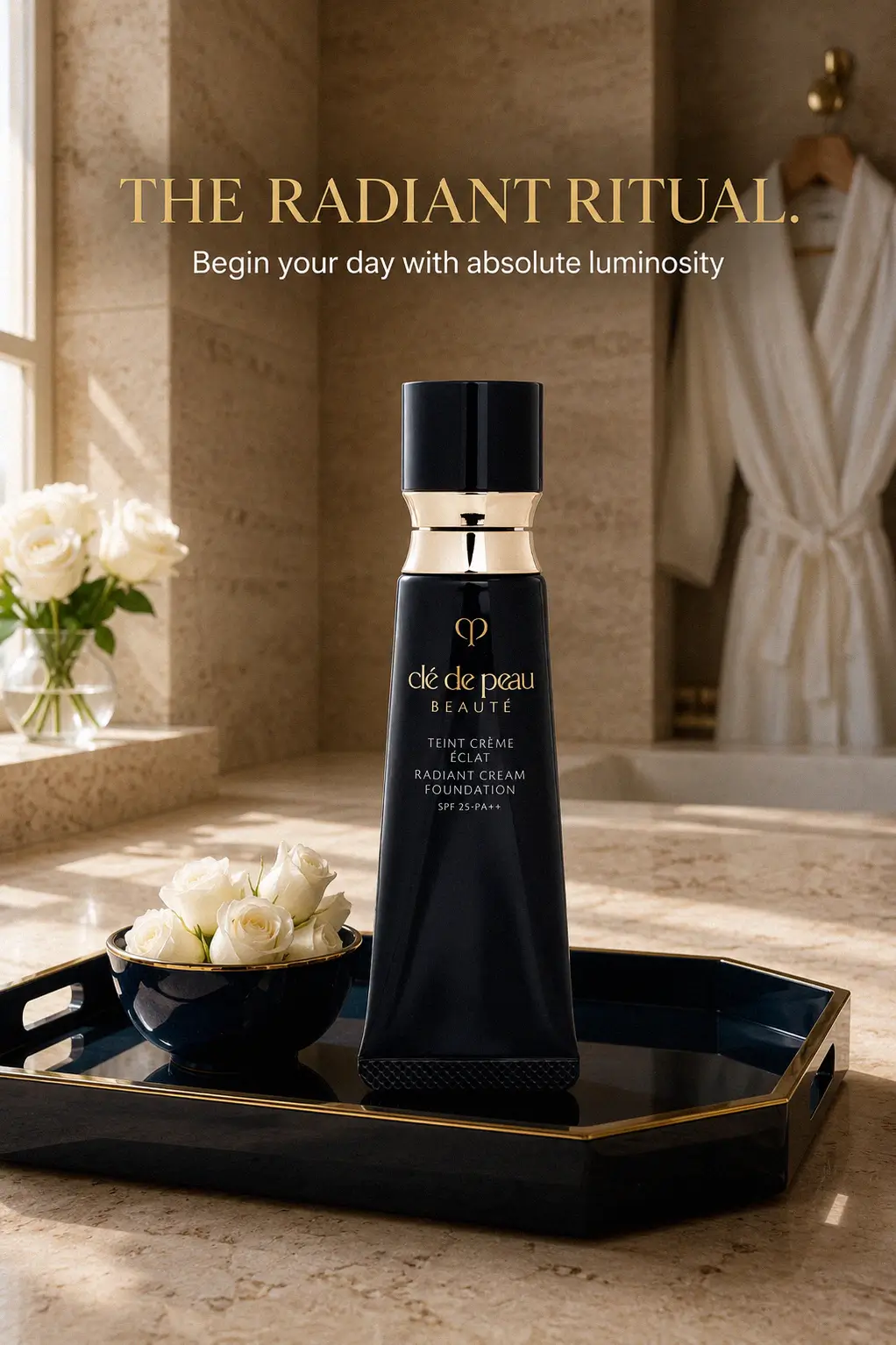 The radiant finish of high end cream foundation