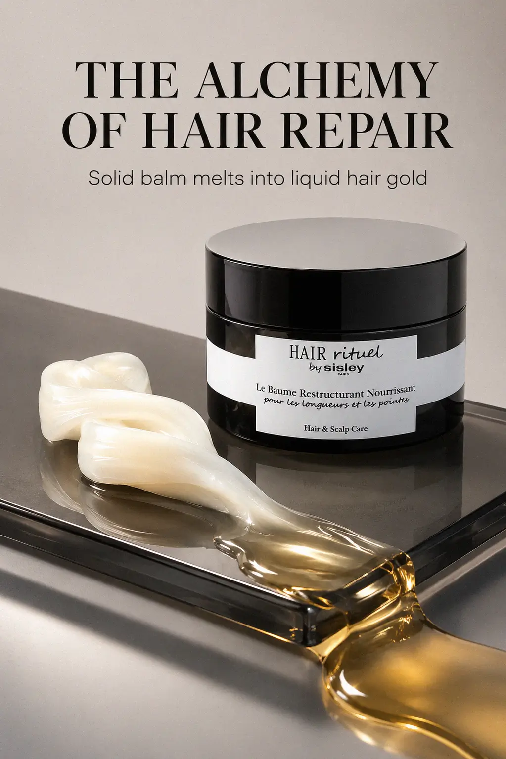 Silky repaired strands after using botanical balm