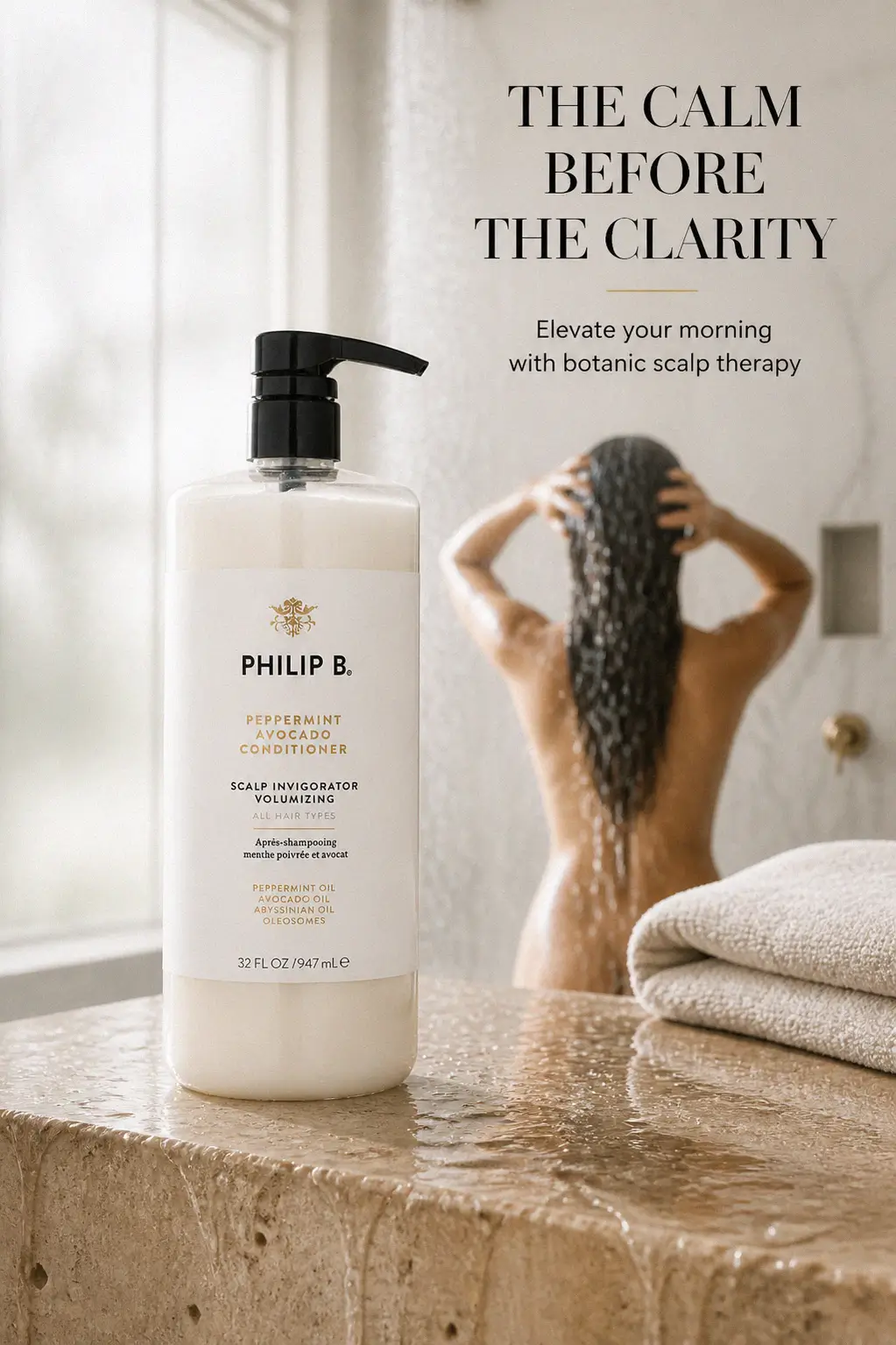 Luxurious hair texture after using Philip B conditioner
