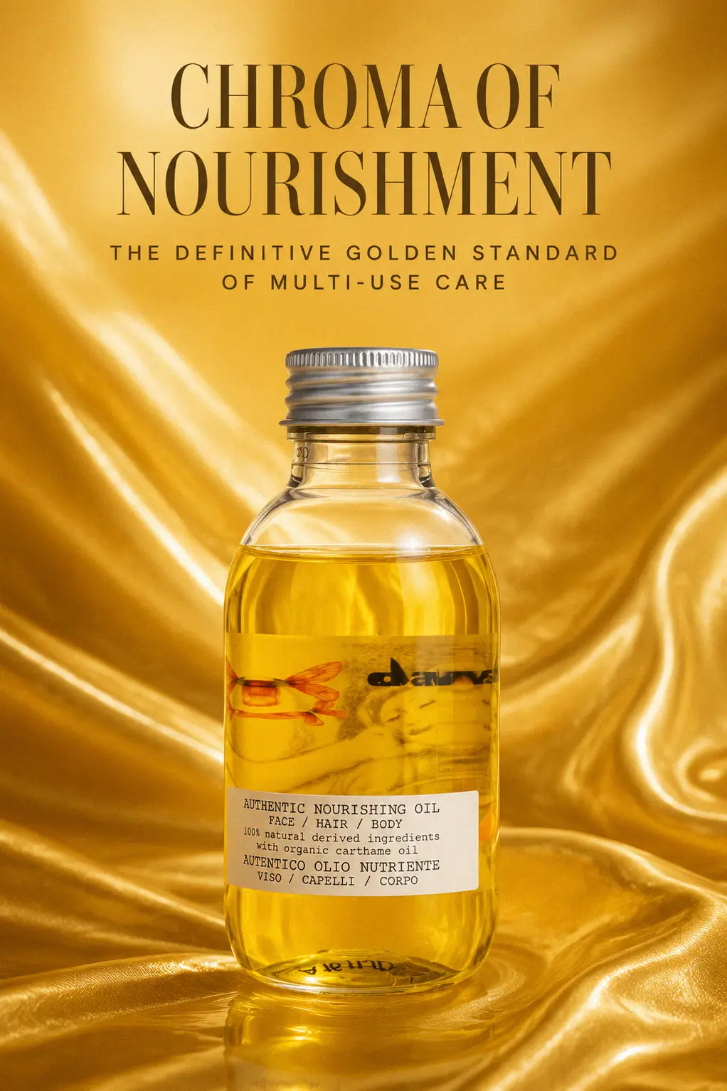 Davines multi-use luxury oil on a vanity