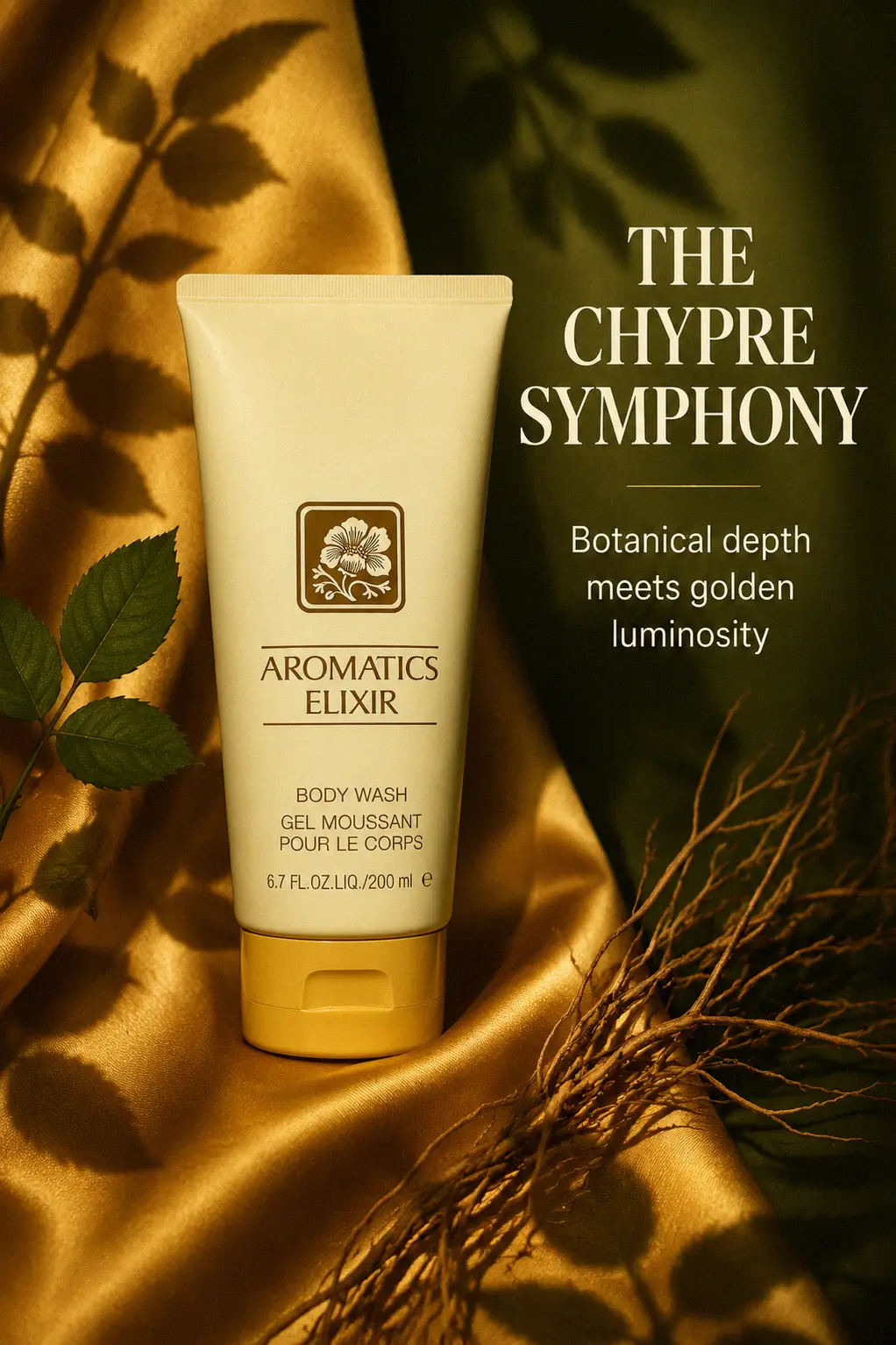 A close-up of the rich gold lather from the Clinique body wash