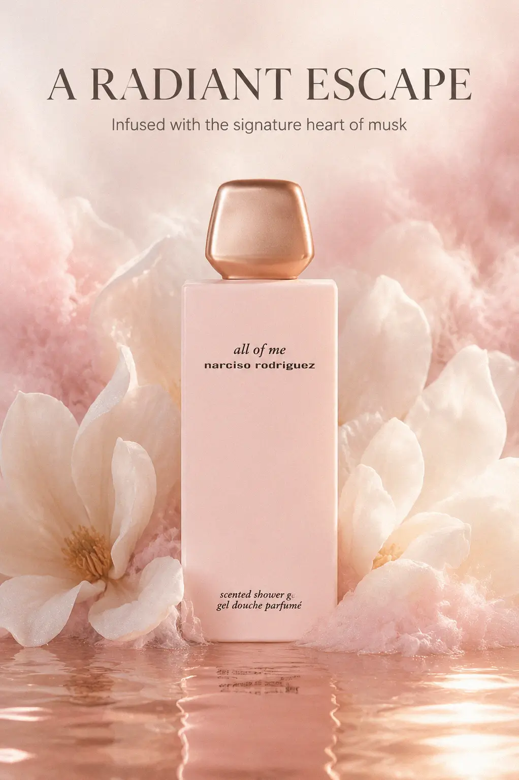 Foaming texture of the Narciso Rodriguez shower gel