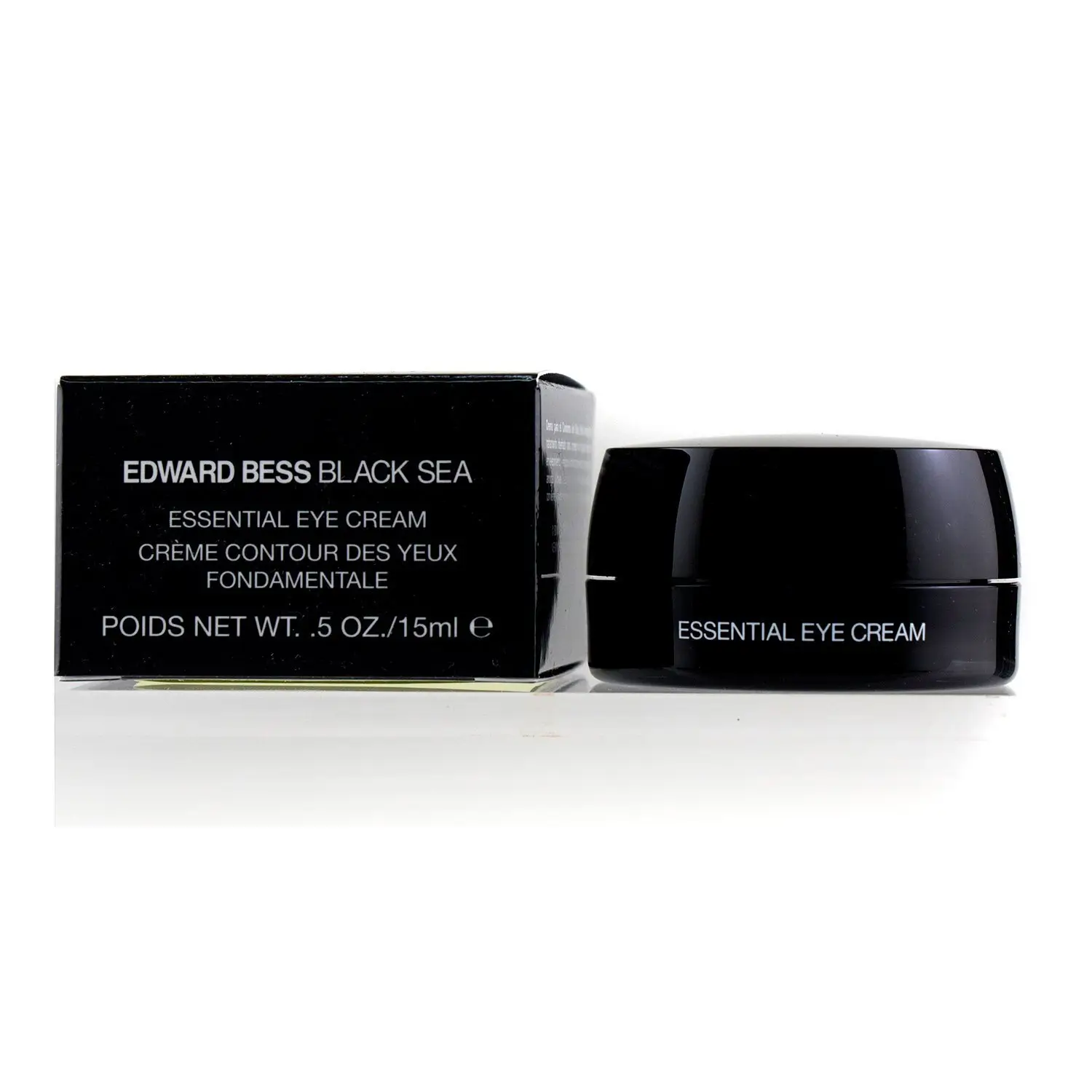 The Edward Bess Black Sea Essential Eye Cream in a luxury vanity setting