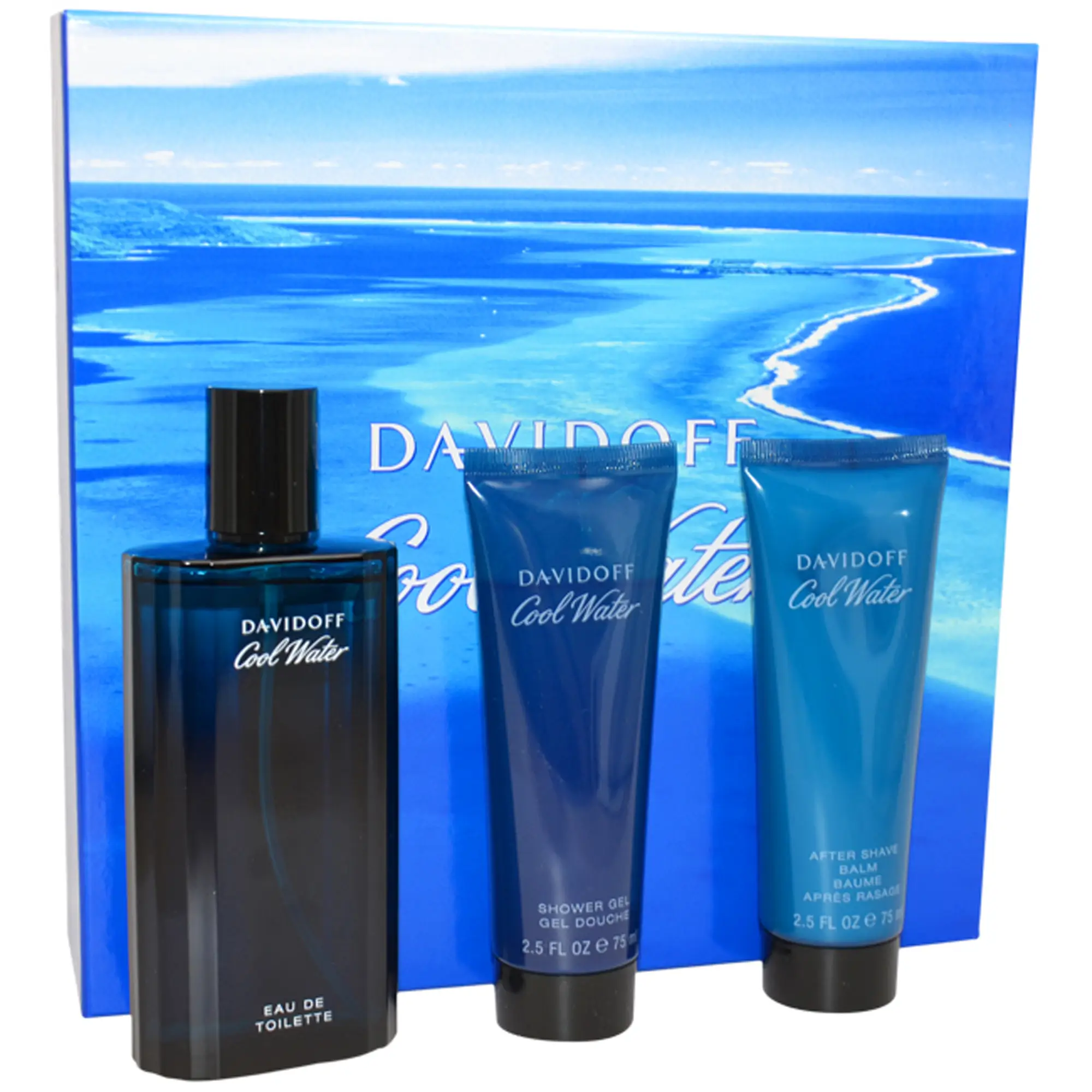 The Davidoff Cool Water Gift Set For Men in its 5-piece luxury packaging