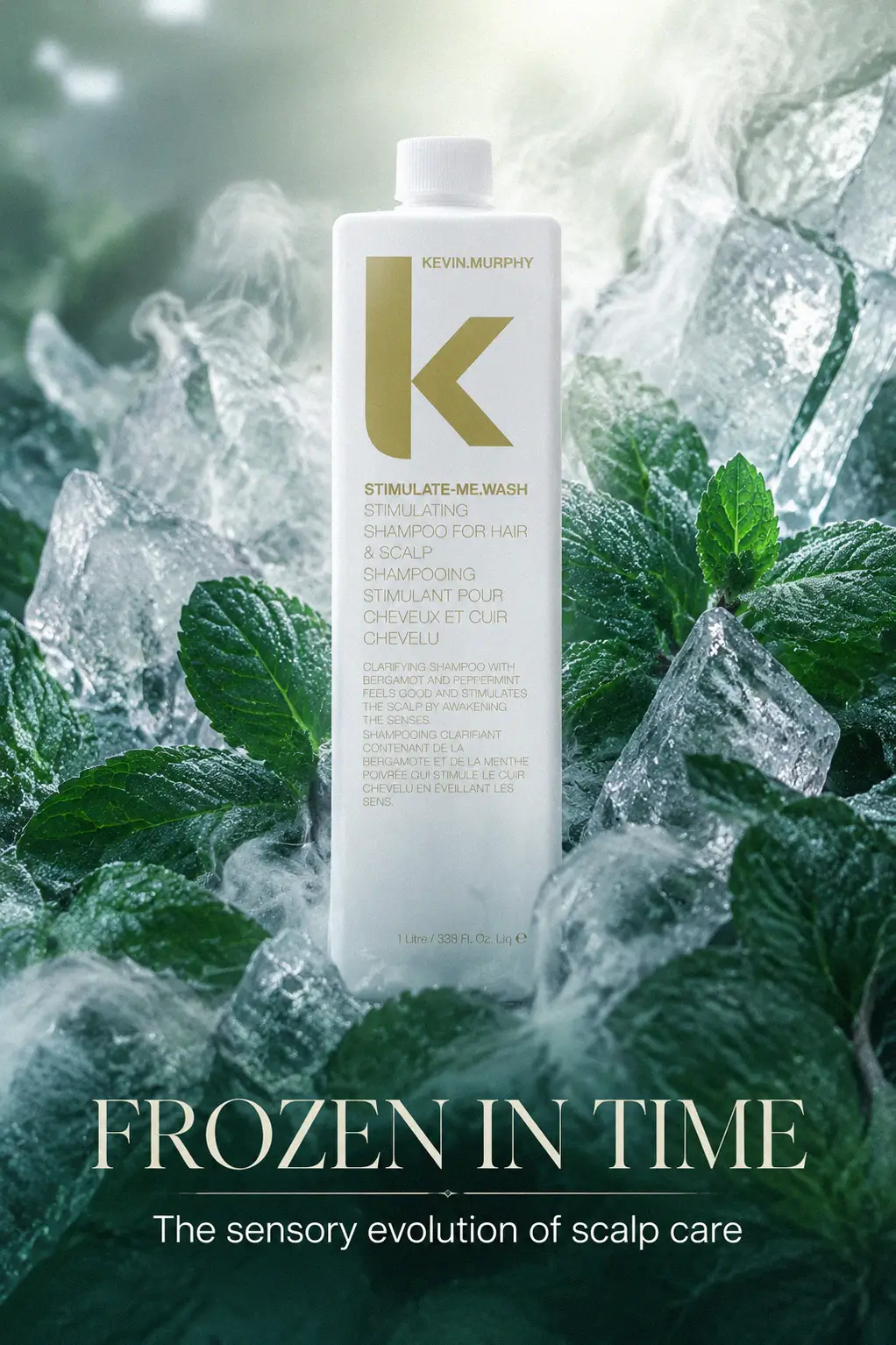 Close up of clarifying men's shampoo texture