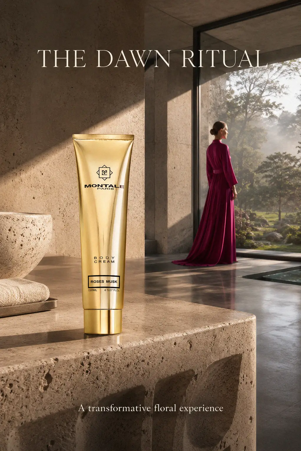 A jar of rich floral body cream for a luxury ritual