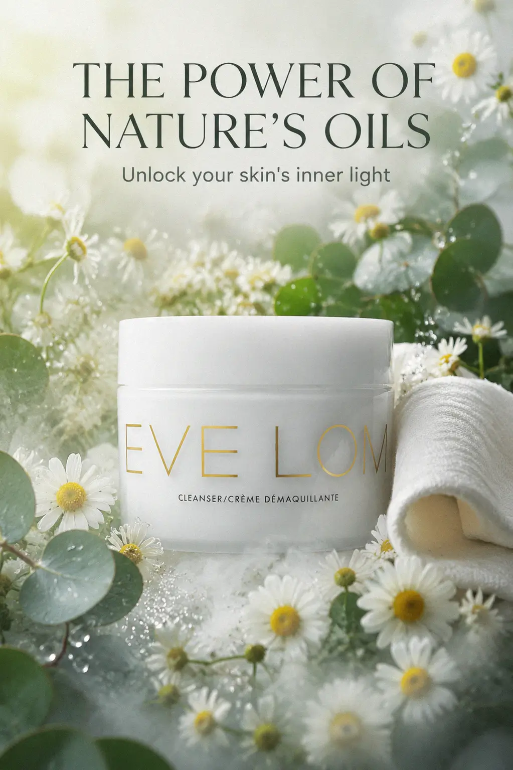 Eve Lom Cleanser and muslin cloth for a glowing skincare ritual