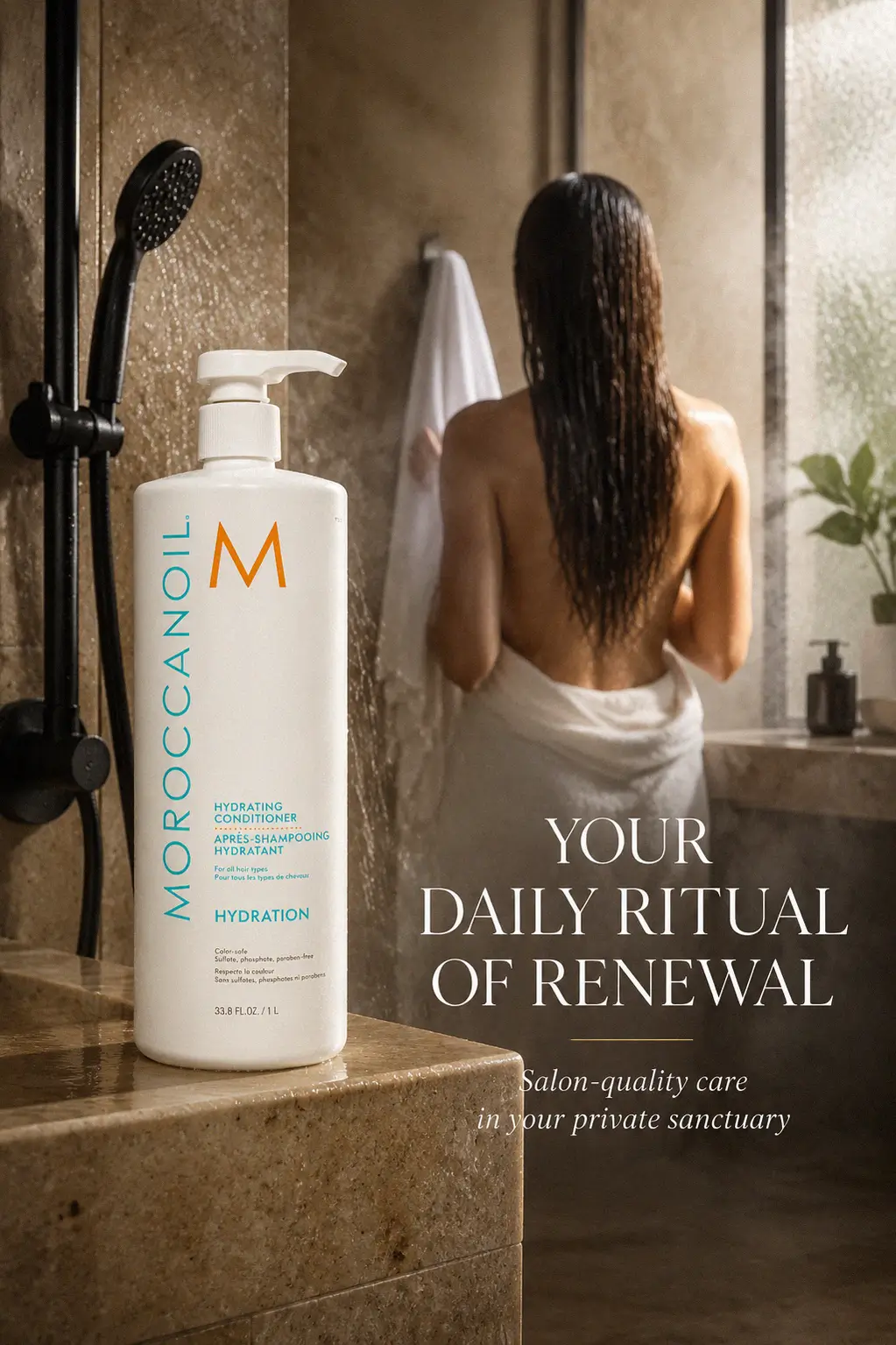Luxury hair hydration ritual
