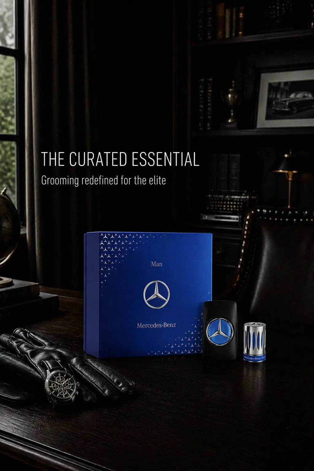 Sophisticated aromatic woody scent for men