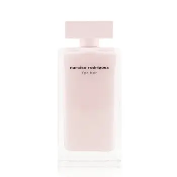 Narciso Rodriguez For Her Eau de Parfum bottle on vanity
