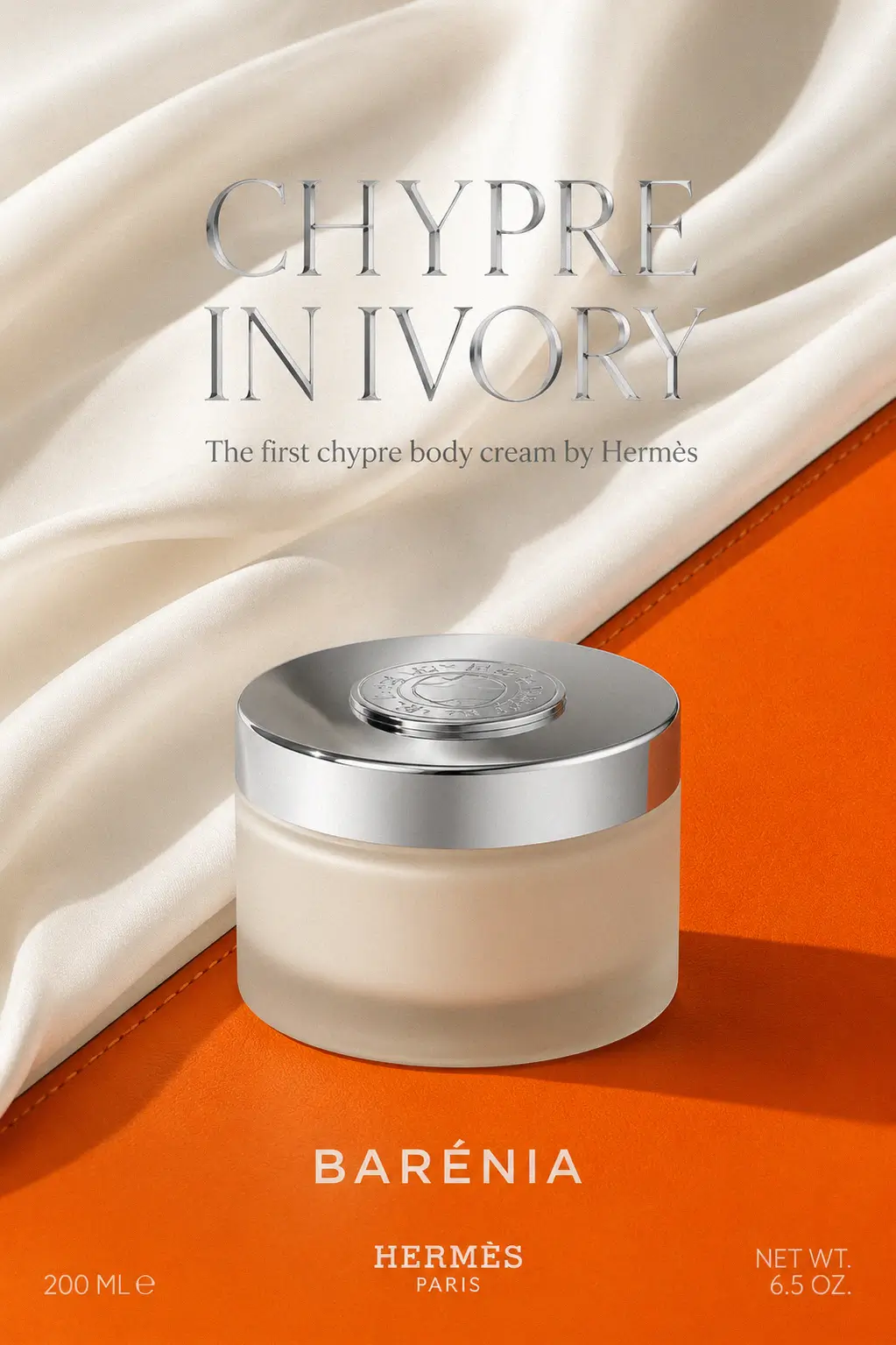 The Hermès Barénia jar on an elegant dressing table