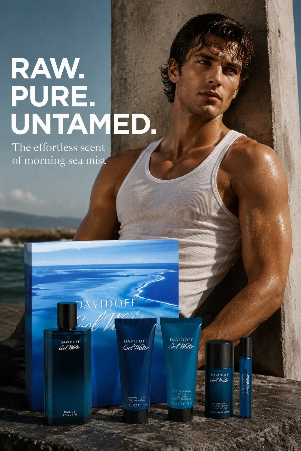 Complete 5-piece Cool Water routine for men