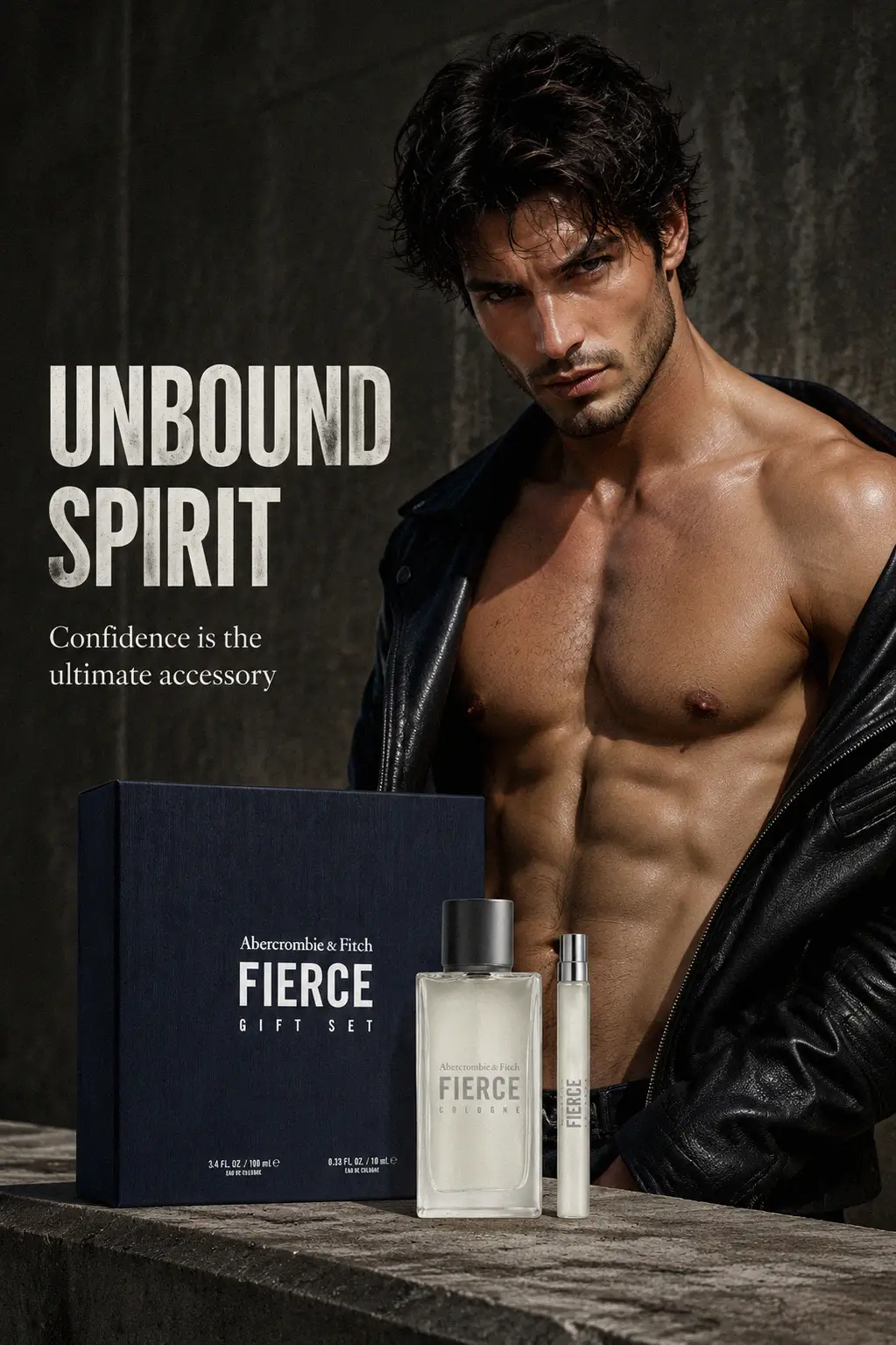 The masculine presence of the Fierce cologne set