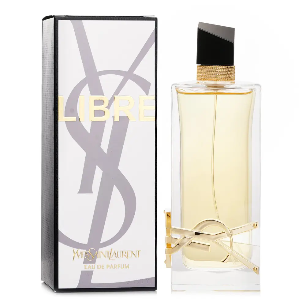 Refillable bottle of Libre Eau de Parfum on a marble surface