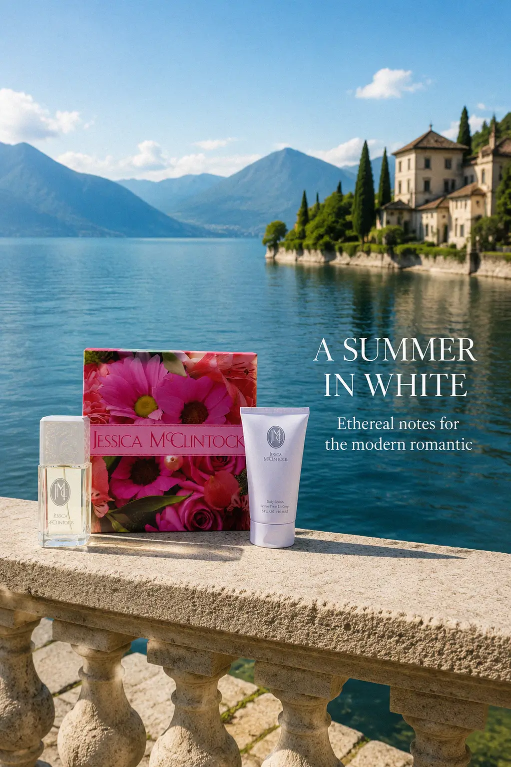 Floral fragrance set with hydrating lotion