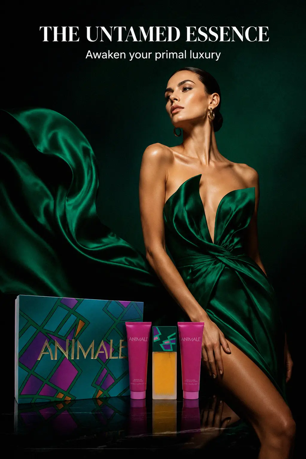A 3-step scent layering sequence using the Animale collection