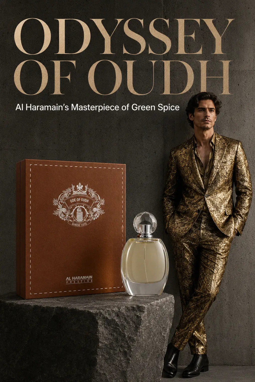 Al Haramain Ode Of Oudh perfume spray bottle
