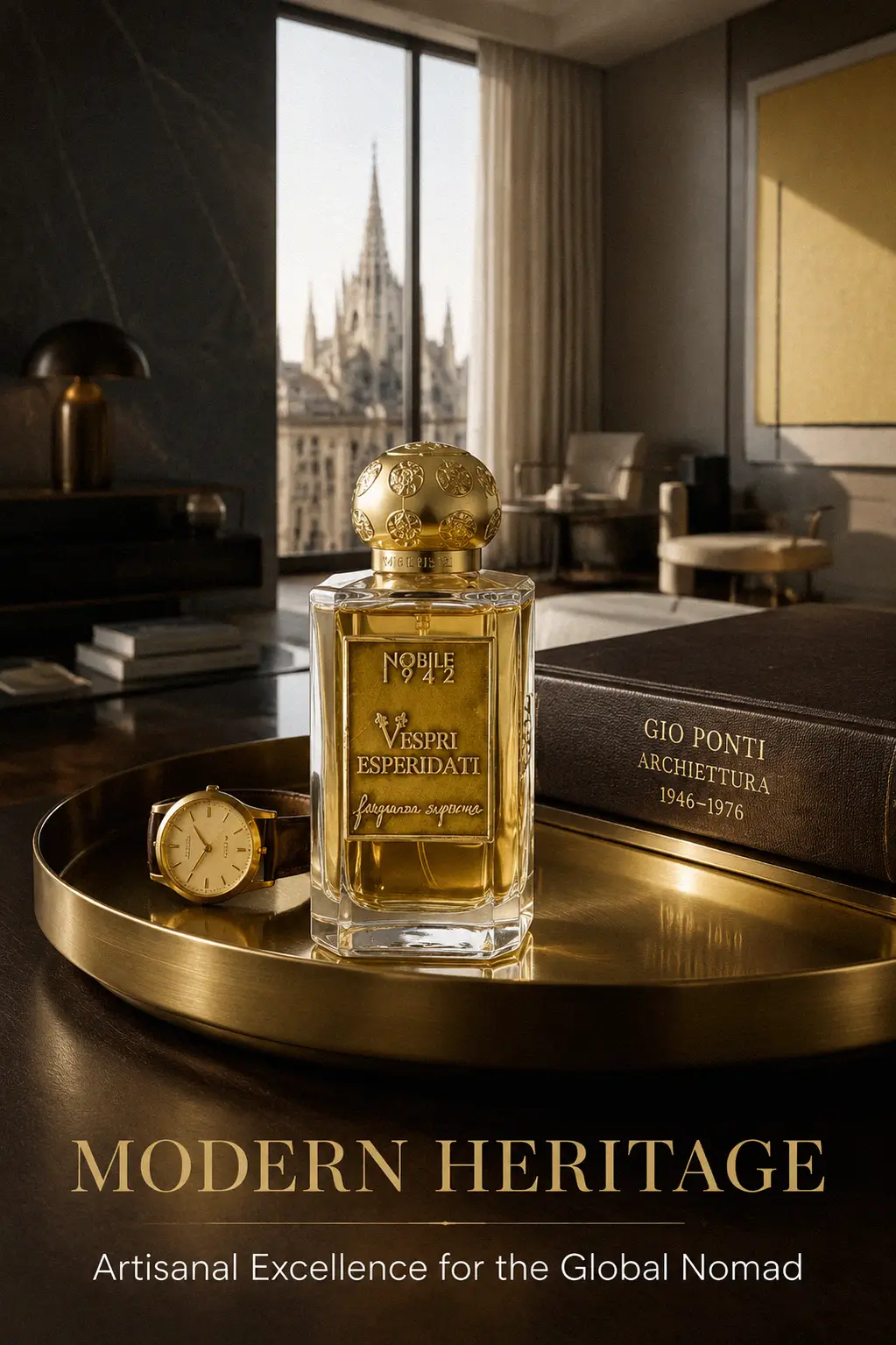 Sunlight hitting a fragrance bottle