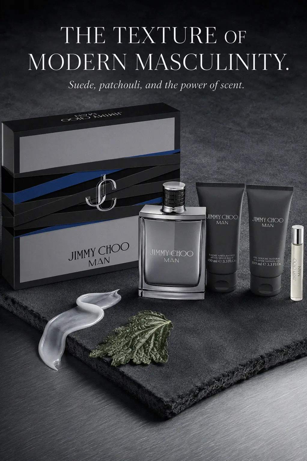 Smooth suede and woody notes for a daily fragrance reset