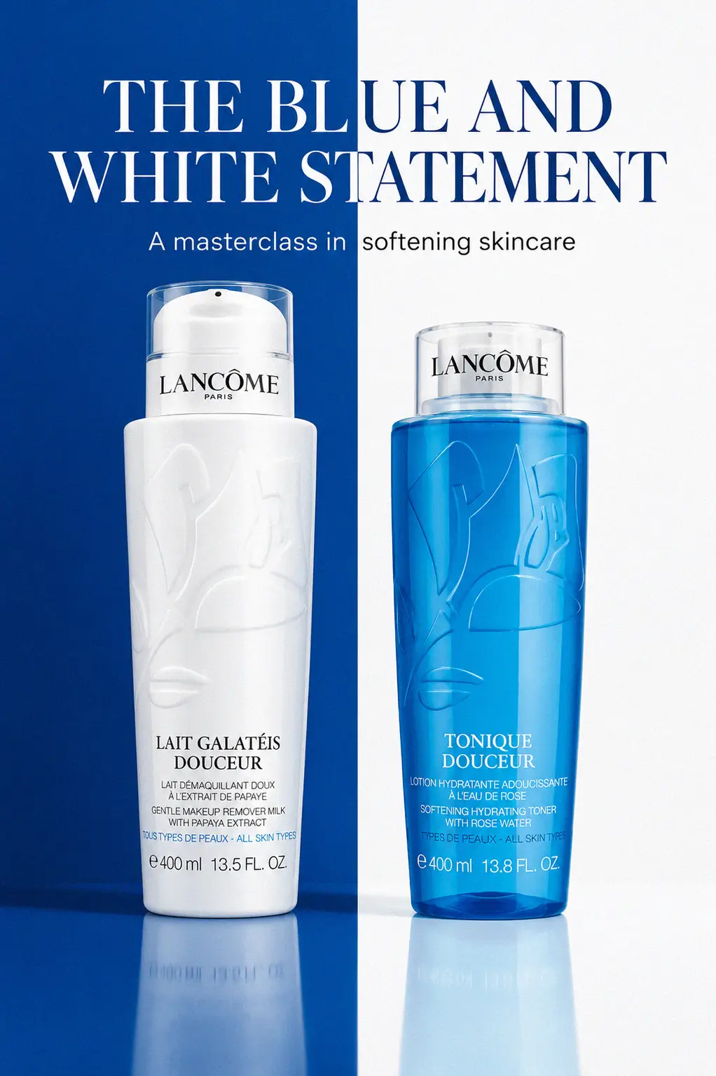 Softened skin texture with Lancôme skincare